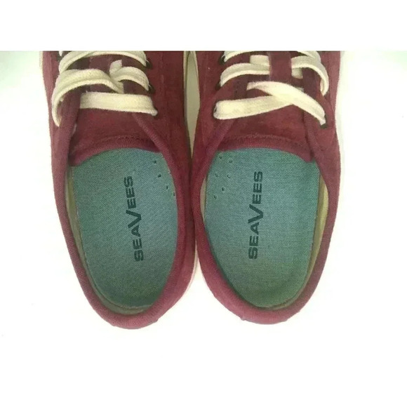 SeaVees Women's Red Canvas Standard Monterey Sneaker- Size: 6 - Picture 4 of 9